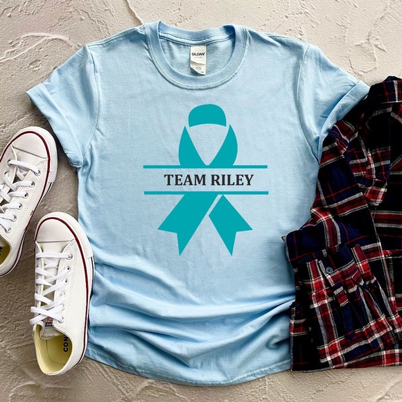 Custom Ovarian Cancer T-shirt, Personalized Ovarian Cancer Support Shirt - Picture 1 of 2